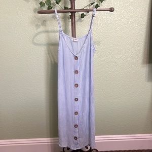 Billabong woman’s blue/white strip spring dress. Size small